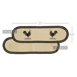 Sawyer Mill Charcoal Poultry Jute Stair Tread Oval Latex 8.5x27, Set of 7