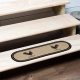 Sawyer Mill Charcoal Poultry Jute Stair Tread Oval Latex 8.5x27, Set of 7