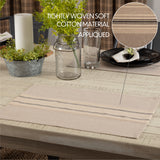 Farmhouse Tabletop & Kitchen-Sawyer Mill Runner, Placemat Set 12x18, Dark Creme Tan, 12 Pack