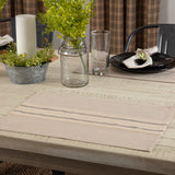 Farmhouse Tabletop & Kitchen-Sawyer Mill Runner, Placemat Set 12x18, Dark Creme Tan, 12 Pack