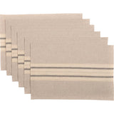 Farmhouse Tabletop & Kitchen-Sawyer Mill Runner, Placemat Set 12x18, Dark Creme Tan, 12 Pack
