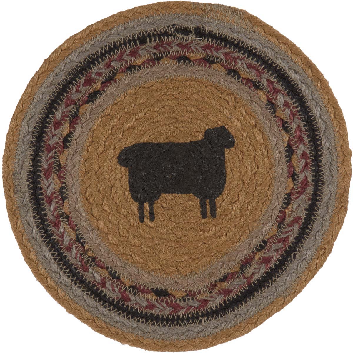 Heritage Farms Sheep Jute Trivet 8, Set of 3