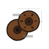 Heritage Farms Star Jute Trivet 8, Set of 3