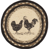 Sawyer Mill Charcoal Poultry Jute Trivet 8, Set of 3