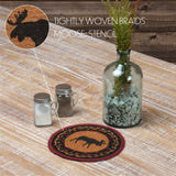 Cumberland Stenciled Moose Jute Trivet 8, Set of 3