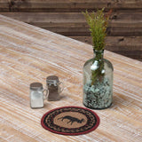 Cumberland Stenciled Moose Jute Trivet 8, Set of 3