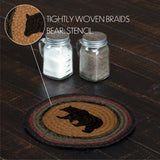 Wyatt Stenciled Bear Jute Trivet 8, Set of 3