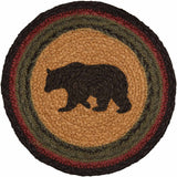 Wyatt Stenciled Bear Jute Trivet 8, Set of 3