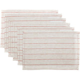 Harvest & Thanksgiving Farmhouse Tabletop & Kitchen-Charley Tan Placemat Set of 6, Set 12x18, Rust, 12 Pack