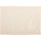 Lace Deer Creme 13x72 Table Runner & 6 pc 12x18 Placemat Set