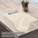 Lace Deer Creme 13x72 Table Runner & 6 pc 12x18 Placemat Set
