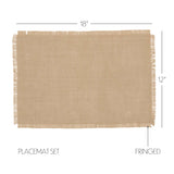 Rustic & Lodge Holiday Tabletop & Kitchen-Jute Burlap Natural Tan kitchen-linen-sets, Placemat 12x18, 12 Pack