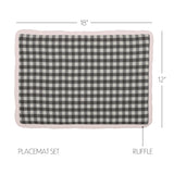 Emmie Black Placemat Set of 6 12x18