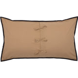 Black Check Star King Sham 21x37, Set of 2