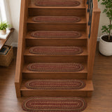 Cider Mill Jute Stair Tread Oval Latex 8.5x27, Set of 7