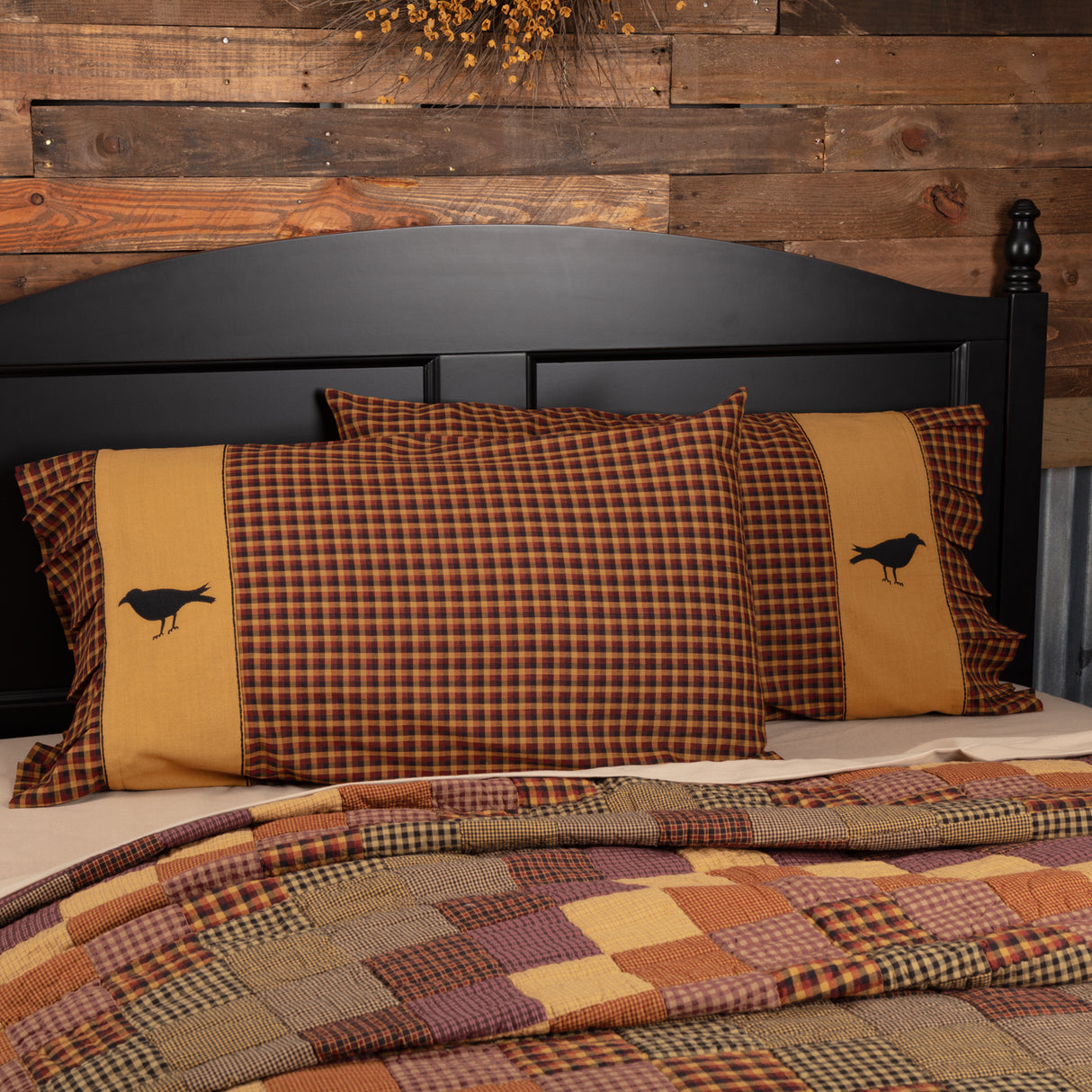 Heritage Farms Crow Pillow Case Set of 2