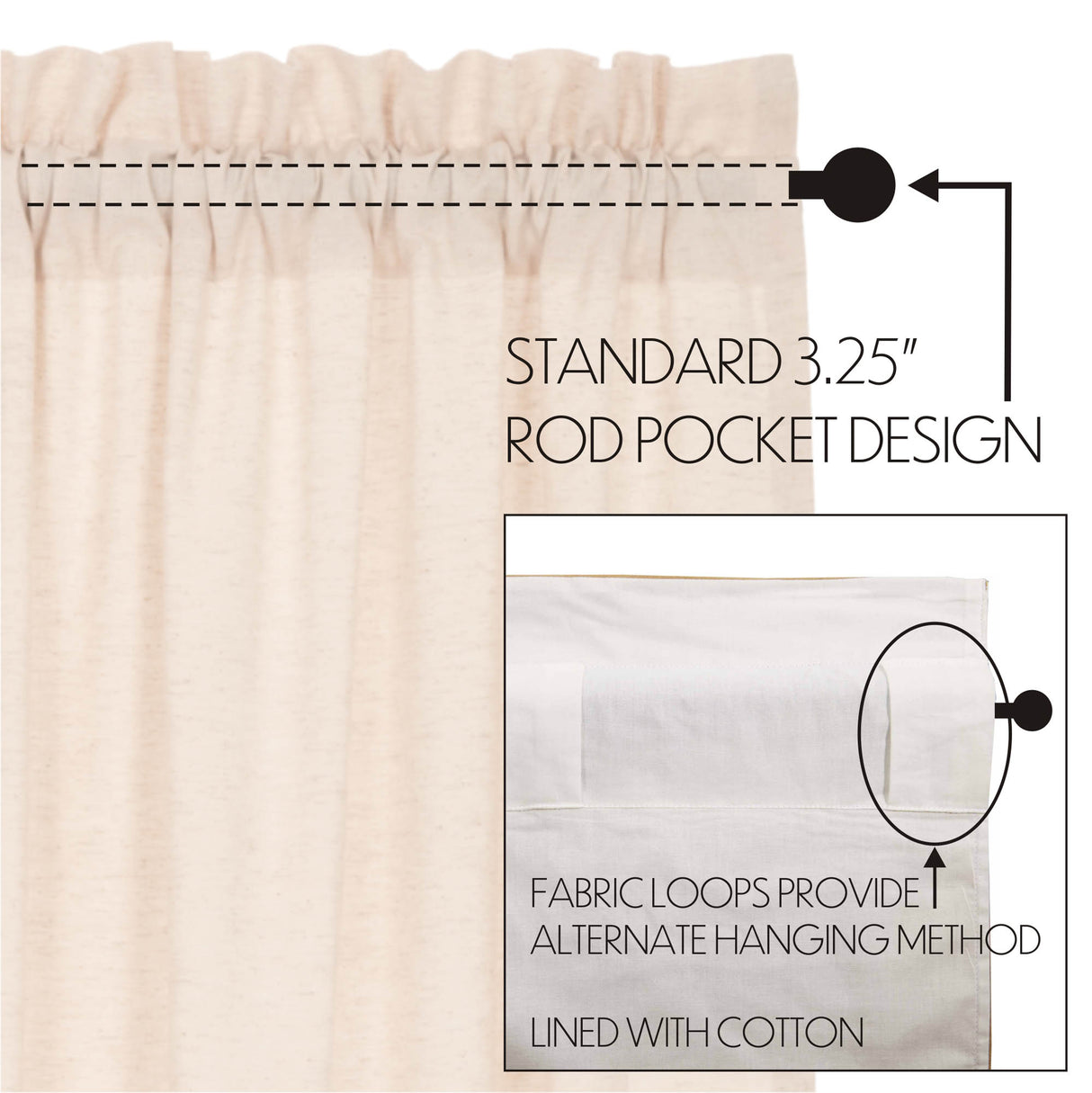 Simple Life Flax Curtain Set
