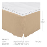 Burlap Fringed Bed Skirt