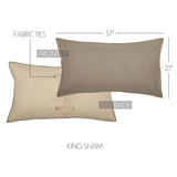 Sawyer Mill Charcoal Ticking Stripe King Sham 21x37, Set of 2