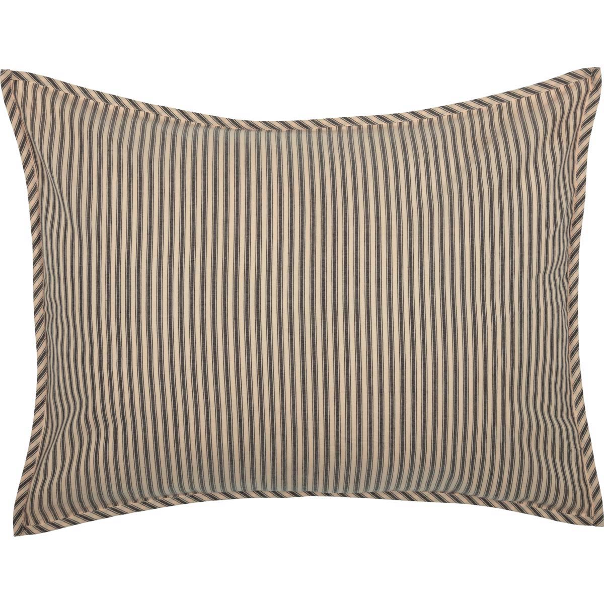Sawyer Mill Charcoal Ticking Stripe Standard Sham 21x27, Set of 2