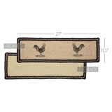 Sawyer Mill Charcoal Poultry Jute Stair Tread Rect Latex 8.5x27, Set of 7