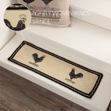 Sawyer Mill Charcoal Poultry Jute Stair Tread Rect Latex 8.5x27, Set of 7