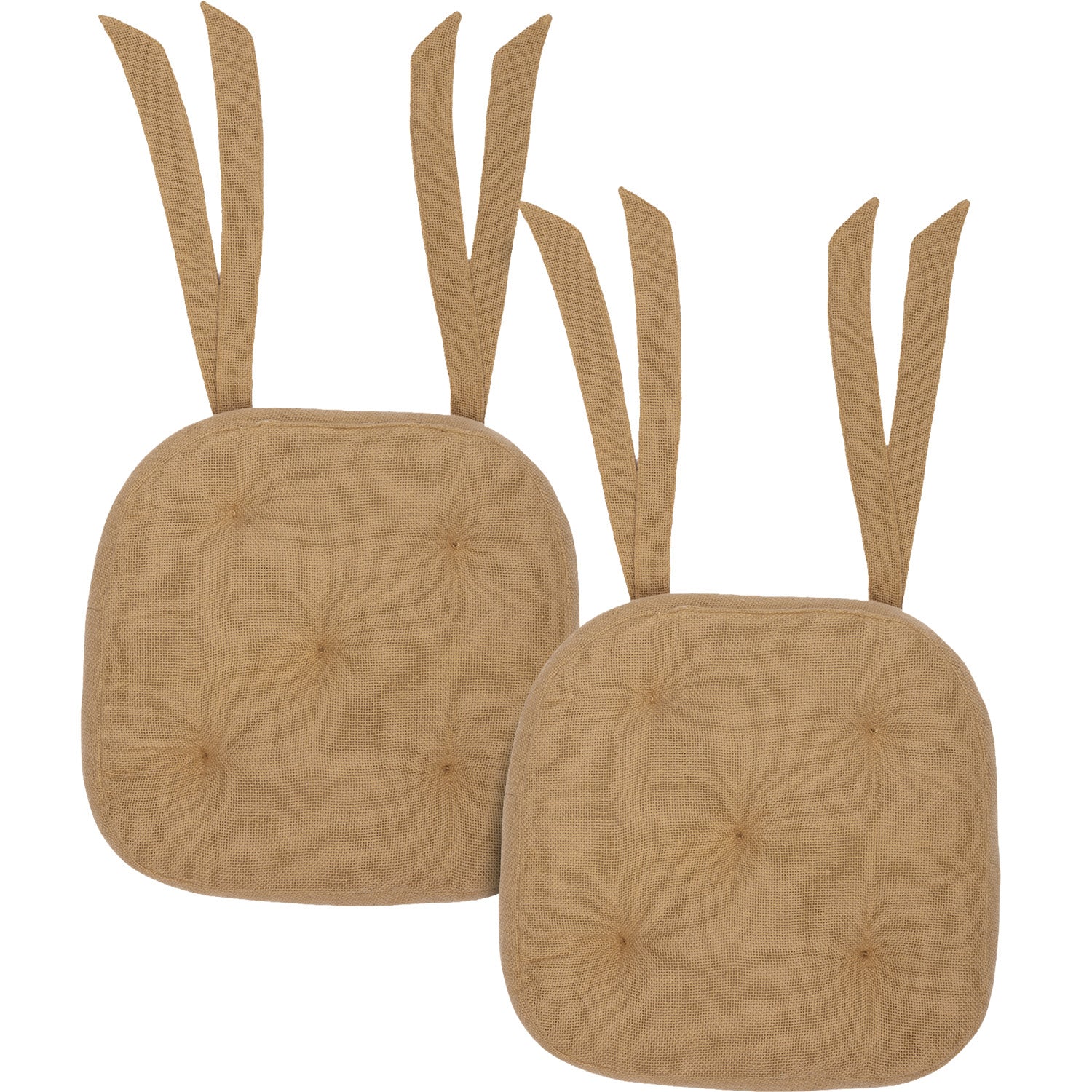 Burlap Natural 14 Inch Chair Pad