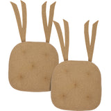 Burlap Natural 14 Inch Chair Pad