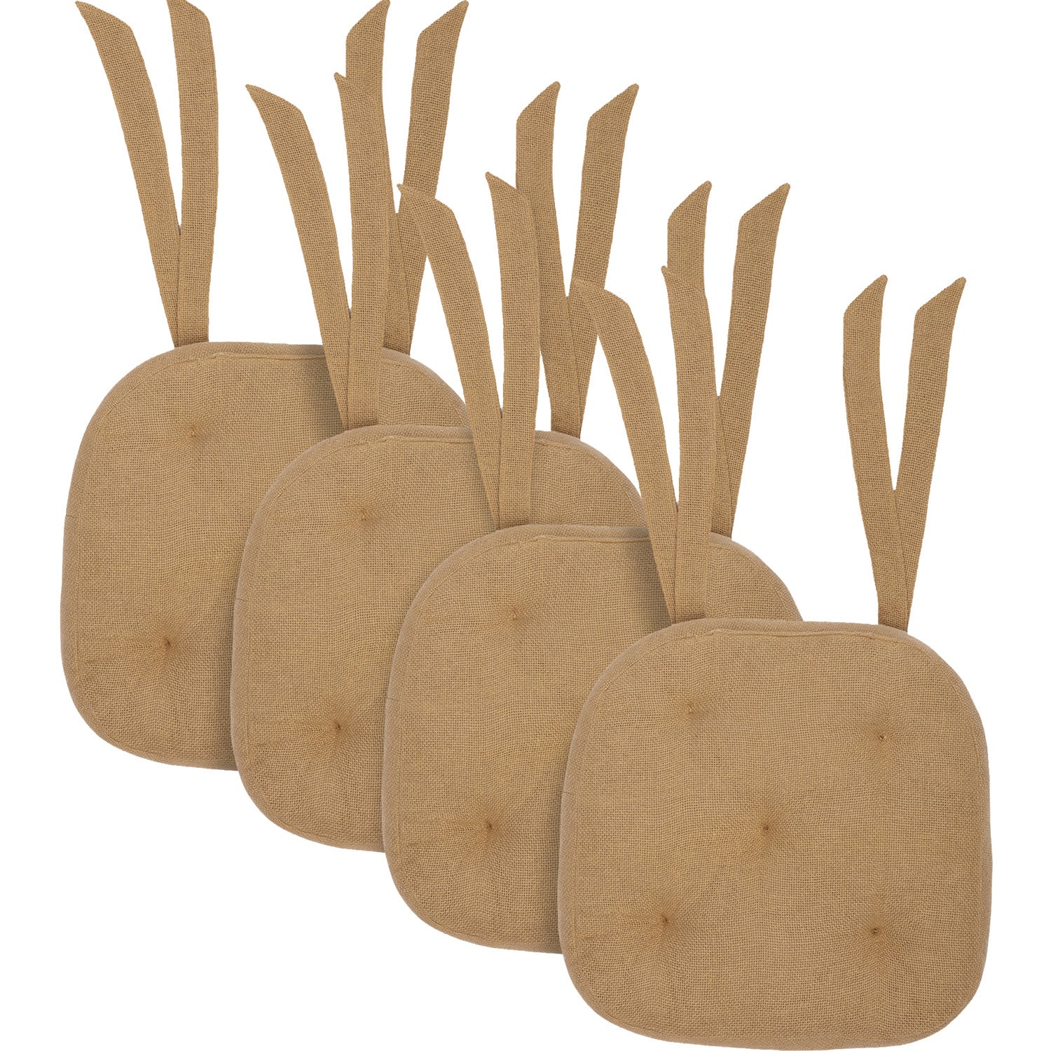 Burlap Natural 14 Inch Chair Pad