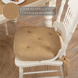 Burlap Natural 14 Inch Chair Pad