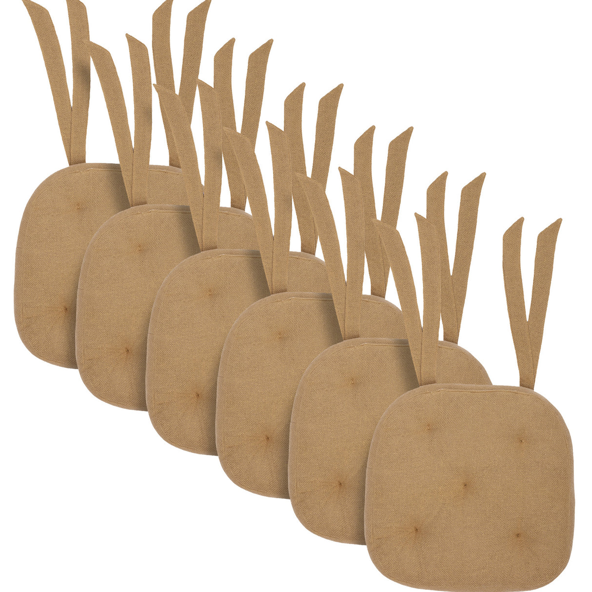 Burlap Natural 14 Inch Chair Pad