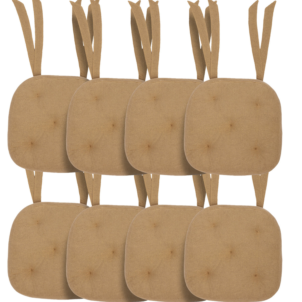 Burlap Natural 14 Inch Chair Pad