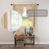 Burlap Vintage Prairie Short Panel Set of 2 63x36x18