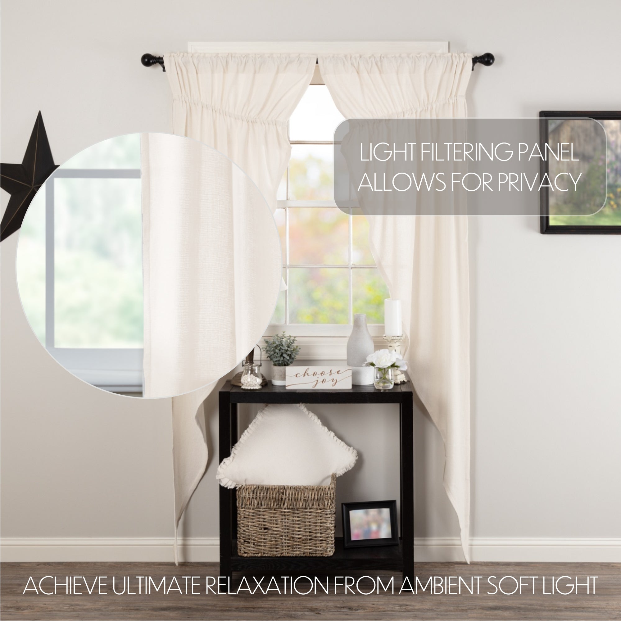VHC Brands Burlap Prairie Panel - Thumbnail 2