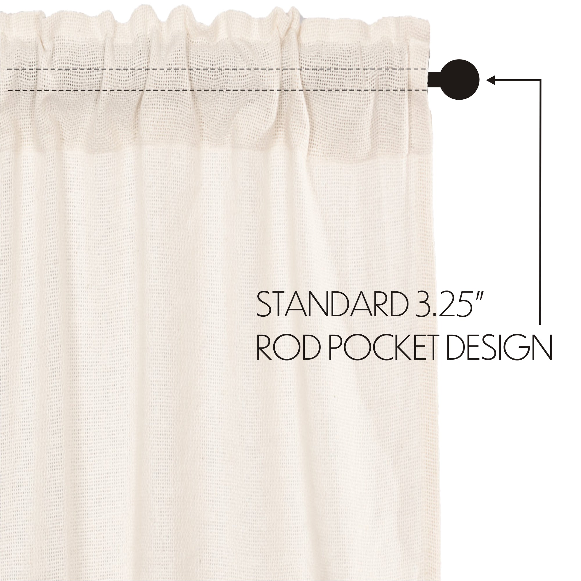 VHC Brands Burlap Panel - Thumbnail 2