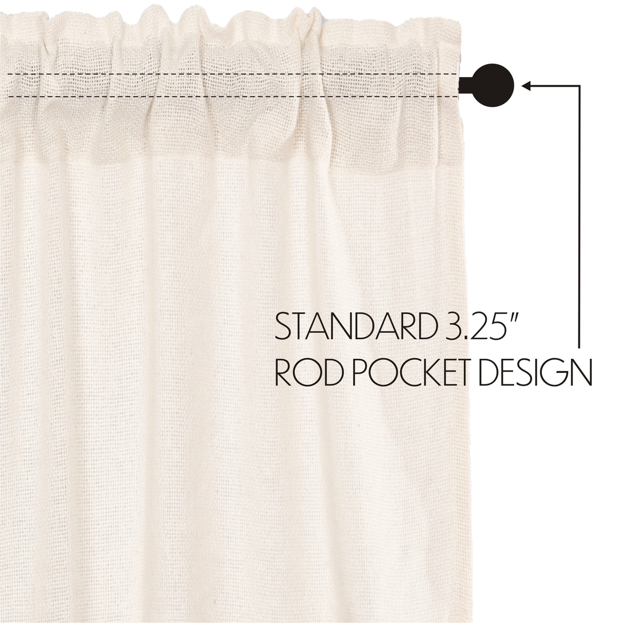 Burlap Antique Curtain Set