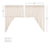 Burlap Antique Curtain Set