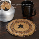 Kettle Grove Jute Trivet Stencil Star 8, Set of 3