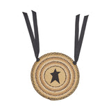 Kettle Grove 15 Inch Applique Star Jute Chair Pad