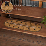 Kettle Grove Jute Stair Tread Stencil Stars Border Oval Latex 8.5x27, Set of 7