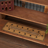 Kettle Grove Jute Stair Tread Stencil Stars Border Rect Latex 8.5x27, Set of 7
