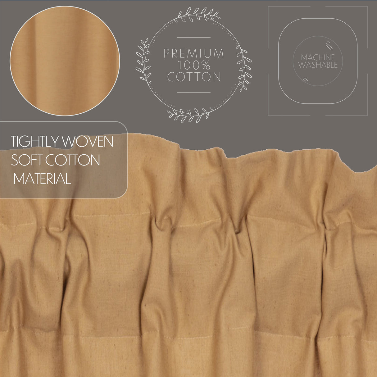 Simple Life Flax Curtain Set