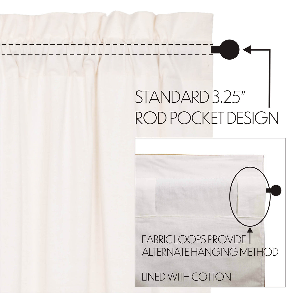 Simple Life Flax Curtain Set