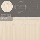 Muslin Ruffled Unbleached Natural Panel Set of 2 84x40
