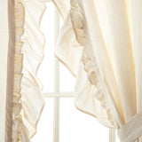 Muslin Ruffled Unbleached Natural Panel Set of 2 84x40