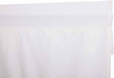 Muslin Ruffled Bleached White Prairie Short Panel Set of 2 63x36x18