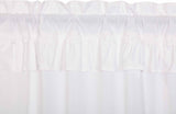 Muslin Ruffled Bleached White Prairie Short Panel Set of 2 63x36x18