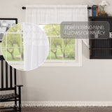 White Ruffled Sheer Petticoat Curtain Set