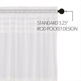 White Ruffled Sheer Petticoat Curtain Set