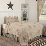 Sawyer Mill Star Charcoal California King Quilt Set; 1-Quilt 130Wx115L w/2 Shams 21x37